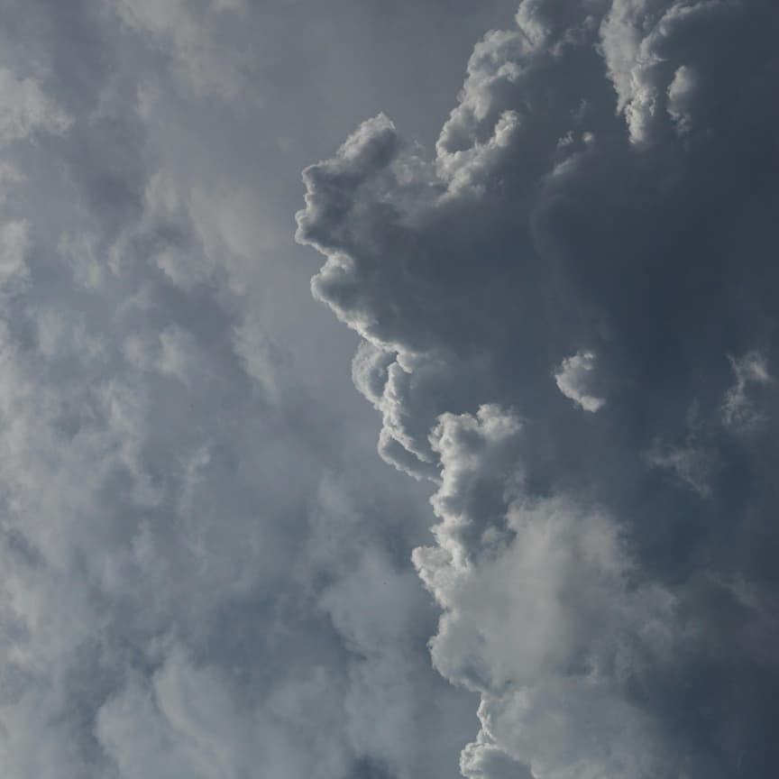An image of clouds in their close to gas form
