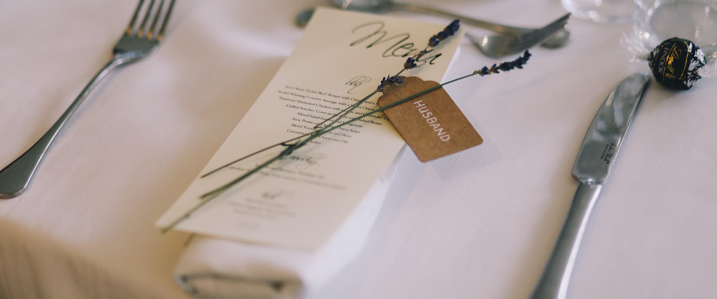 A picture of a wedding Venue Card.